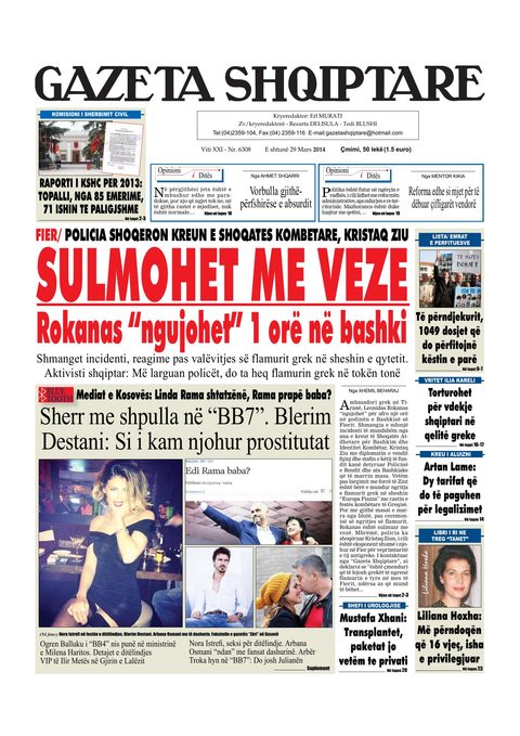 Gazeta Shqiptare 2014-03-29