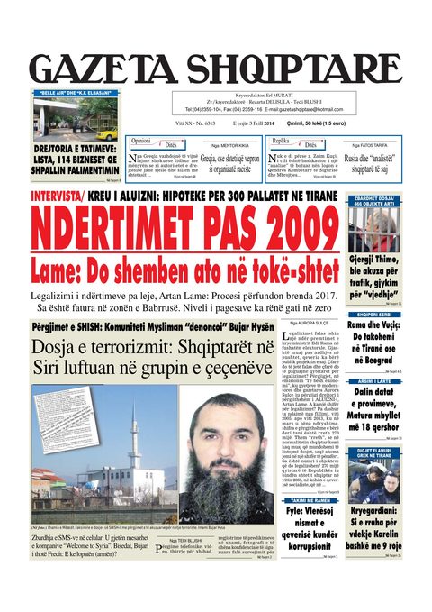 Gazeta Shqiptare 2014-04-03