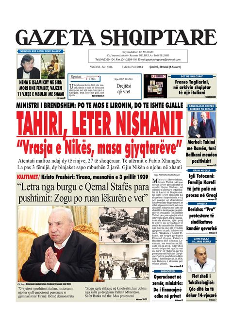 Gazeta Shqiptare 2014-04-06