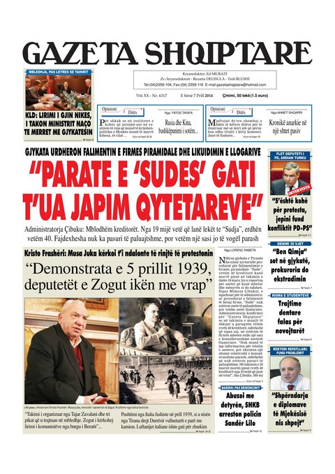 Gazeta Shqiptare 2014-04-07