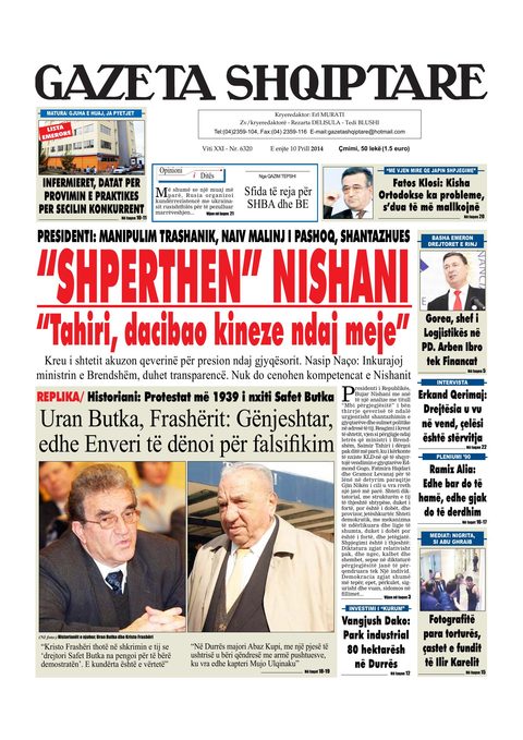 Gazeta Shqiptare 2014-04-10