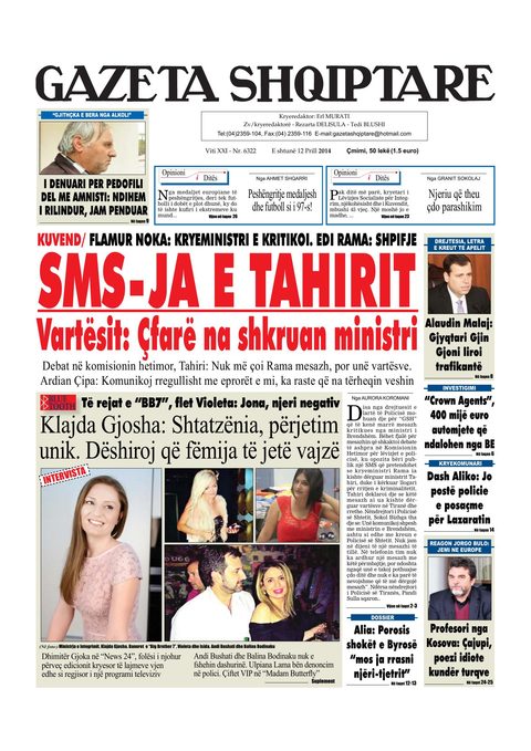 Gazeta Shqiptare 2014-04-12