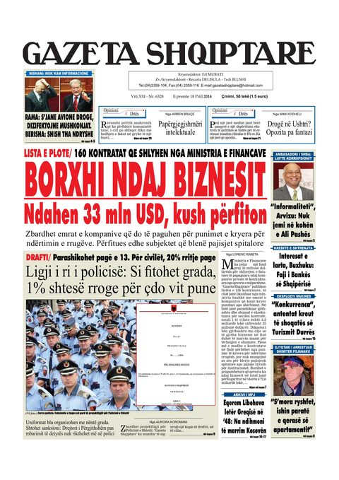 Gazeta Shqiptare 2014-04-18