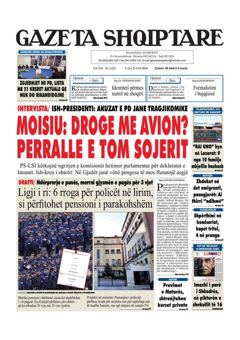 Gazeta Shqiptare 2014-04-20
