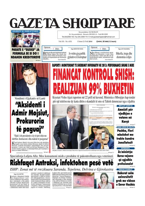 Gazeta Shqiptare 2014-04-21
