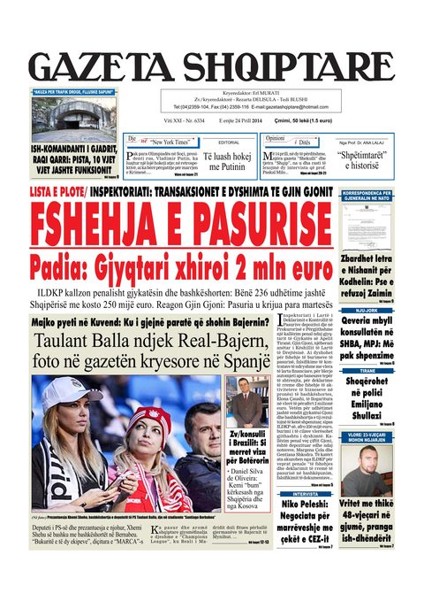 Gazeta Shqiptare 2014-04-24