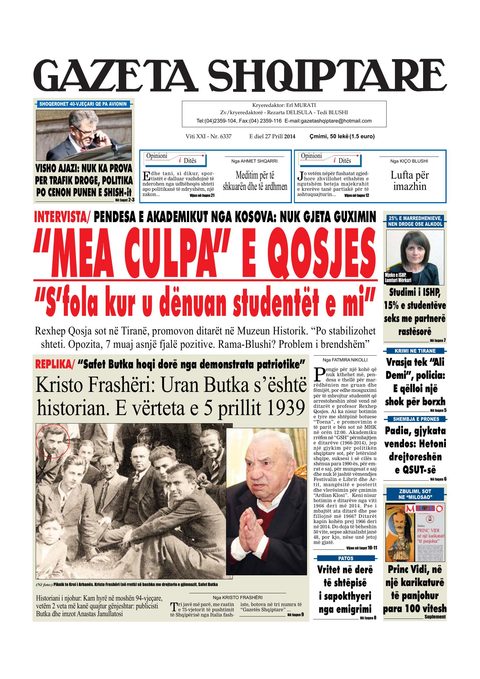 Gazeta Shqiptare 2014-04-27