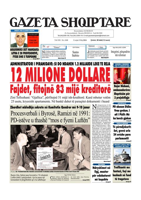 Gazeta Shqiptare 2014-05-08
