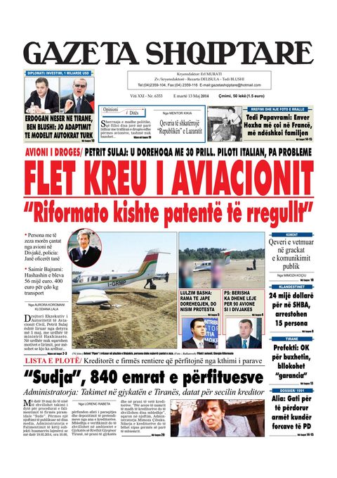Gazeta Shqiptare 2014-05-13