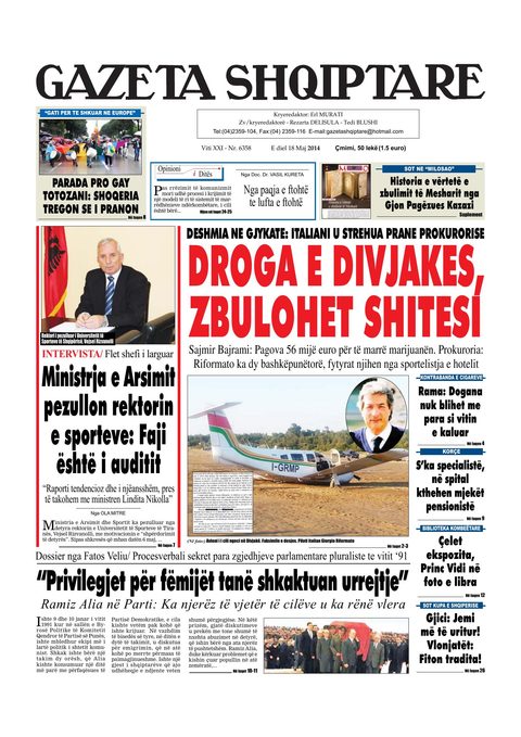 Gazeta Shqiptare 2014-05-18