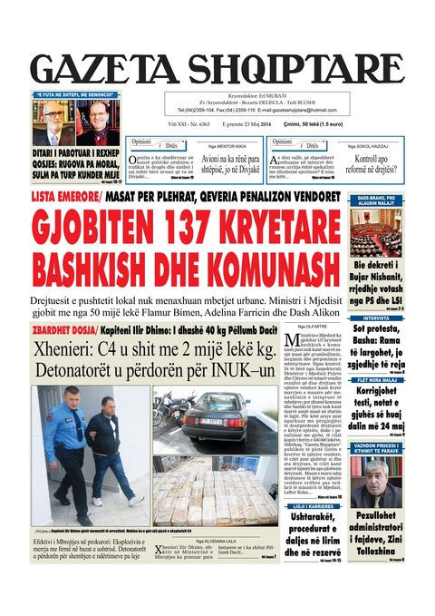 Gazeta Shqiptare 2014-05-23