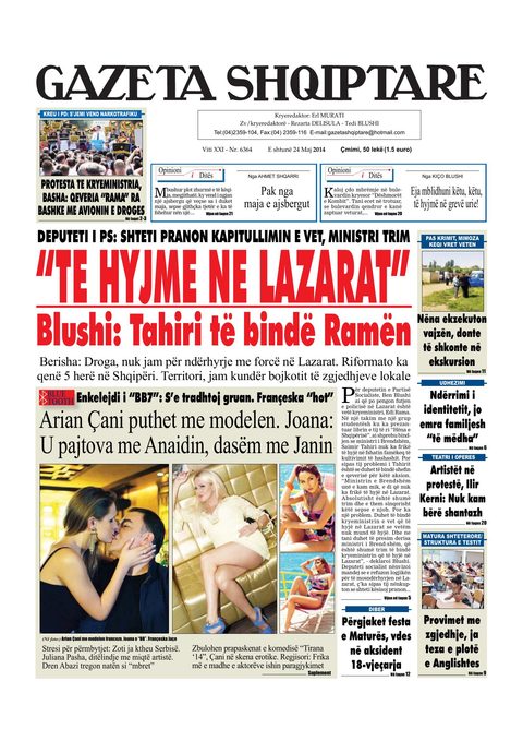 Gazeta Shqiptare 2014-05-24