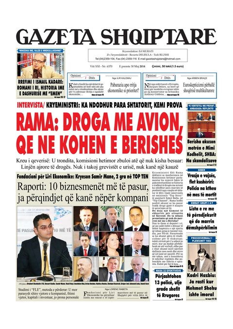 Gazeta Shqiptare 2014-05-30
