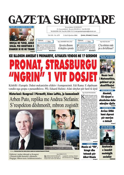 Gazeta Shqiptare 2014-06-08