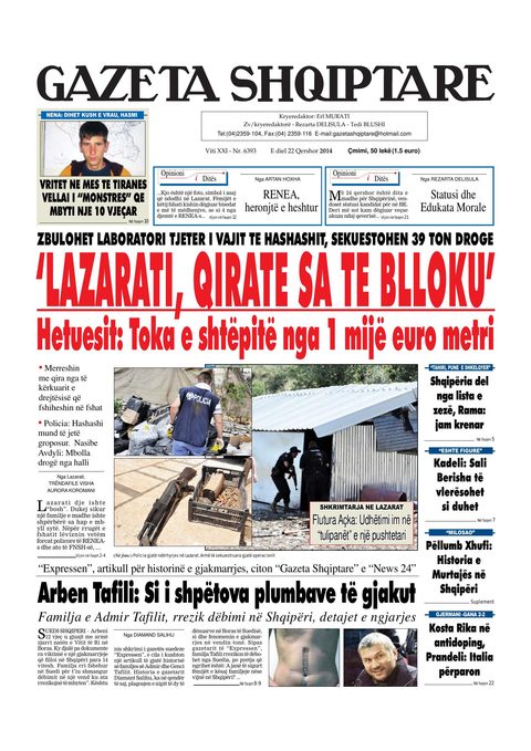 Gazeta Shqiptare 2014-06-22