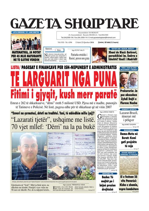 Gazeta Shqiptare 2014-06-23