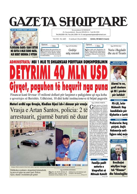 Gazeta Shqiptare 2014-07-02