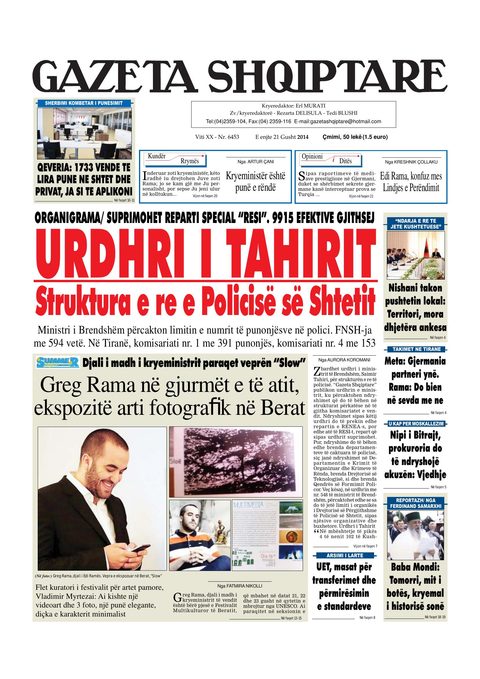 Gazeta Shqiptare 2014-08-21