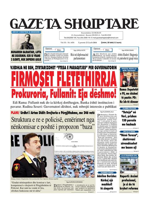 Gazeta Shqiptare 2014-08-22
