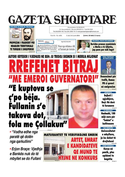 Gazeta Shqiptare 2014-08-24