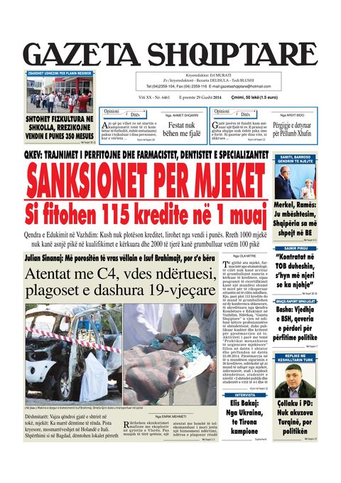 Gazeta Shqiptare 2014-08-29