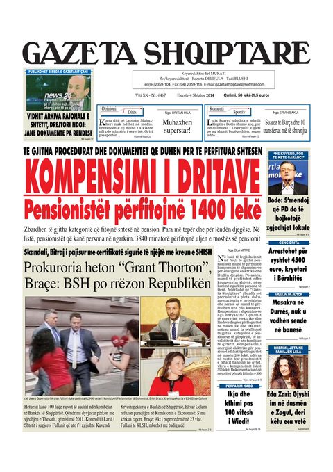 Gazeta Shqiptare 2014-09-04