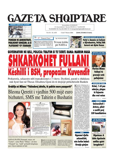 Gazeta Shqiptare 2014-09-07