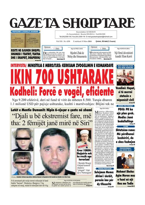 Gazeta Shqiptare 2014-03-19