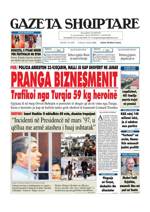 Gazeta Shqiptare 2014-11-01