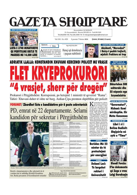 Gazeta Shqiptare 2014-11-07