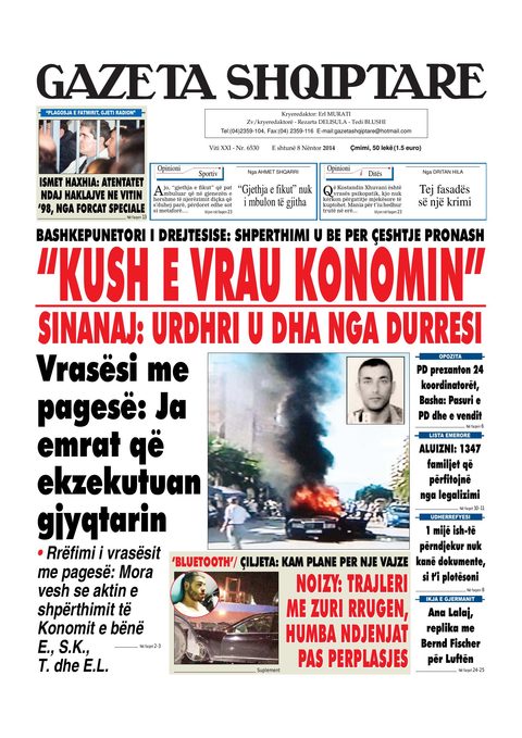 Gazeta Shqiptare 2014-11-08