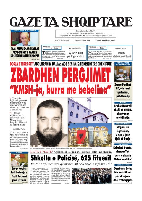 Gazeta Shqiptare 2014-03-20