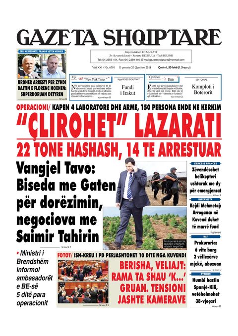 Gazeta Shqiptare 2014-06-20