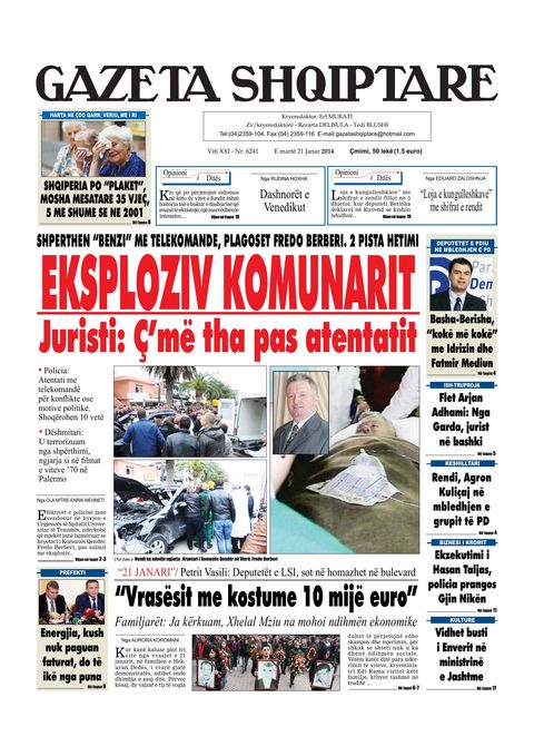 Gazeta Shqiptare 2014-01-21