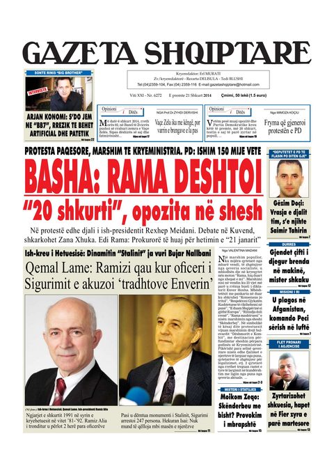 Gazeta Shqiptare 2014-02-21