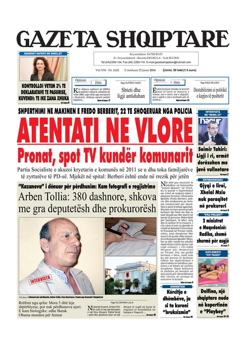 Gazeta Shqiptare 2014-01-22