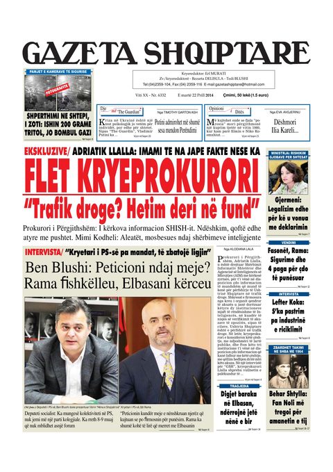 Gazeta Shqiptare 2014-04-22