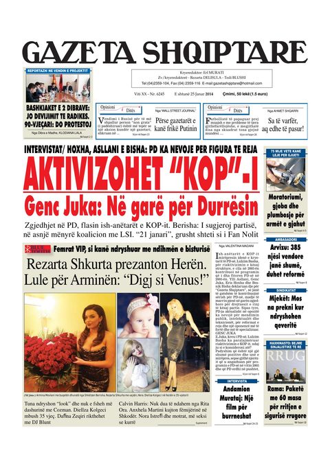 Gazeta Shqiptare 2014-01-25