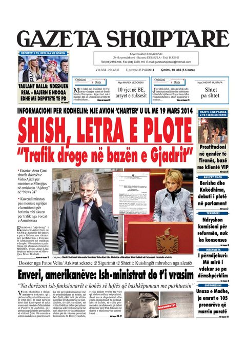 Gazeta Shqiptare 2014-04-25