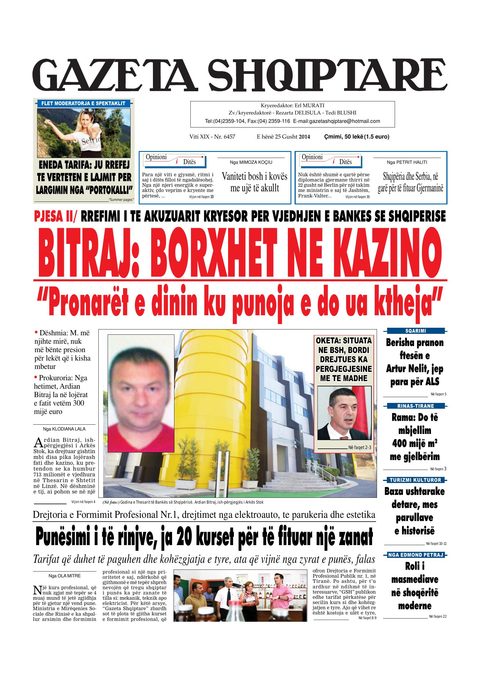 Gazeta Shqiptare 2014-08-25