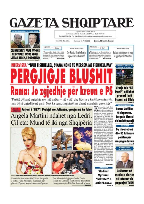 Gazeta Shqiptare 2014-04-26