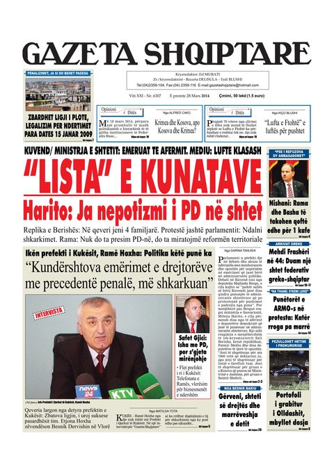 Gazeta Shqiptare 2014-03-28