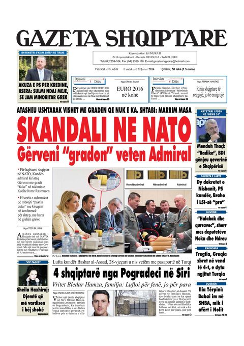 Gazeta Shqiptare 2014-01-29
