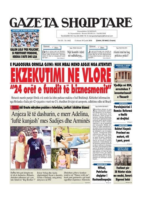 Gazeta Shqiptare 2014-08-30
