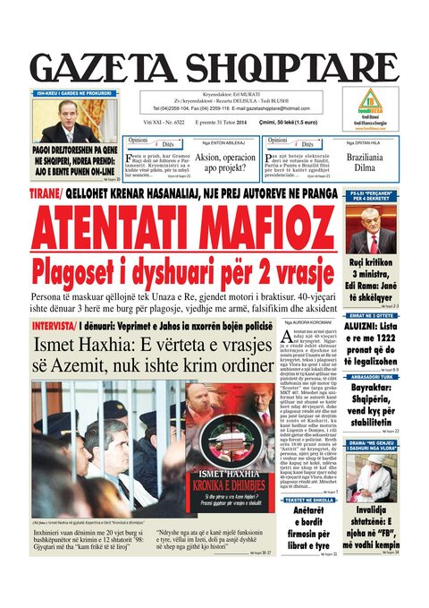 Gazeta Shqiptare 2014-10-31