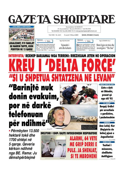 Gazeta Shqiptare 2015-02-03