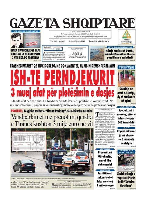 Gazeta Shqiptare 2015-11-08