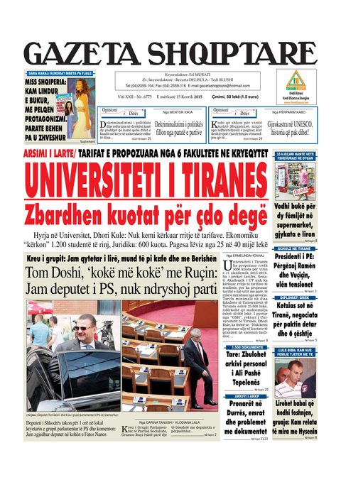 Gazeta Shqiptare 2015-07-15