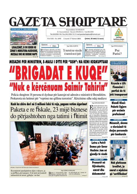 Gazeta Shqiptare 2015-11-17
