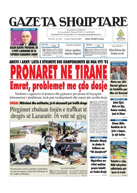 Gazeta Shqiptare 2015-06-18